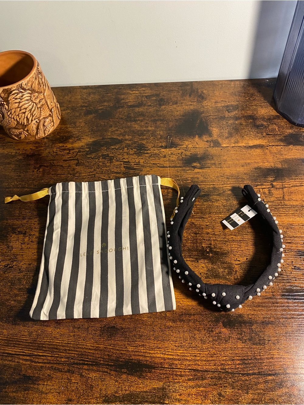 NWT Lele Sadoughi Pearl Top Knot Headband